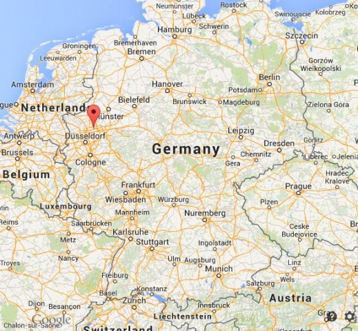 location Gelsenkirchen on map Germany