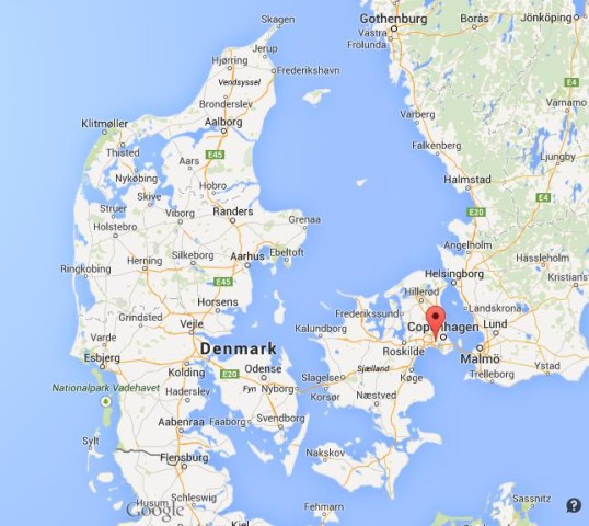 location Hvidovre on map of Denmark