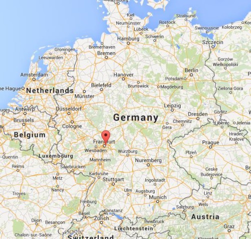 location Offenbach on map Germany