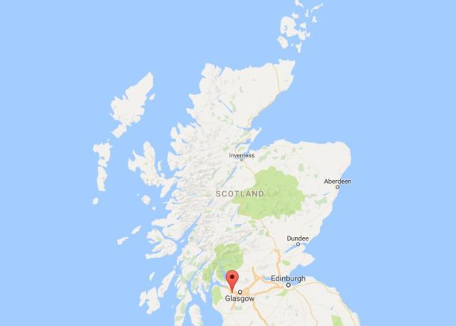 Location Paisley on map Scotland