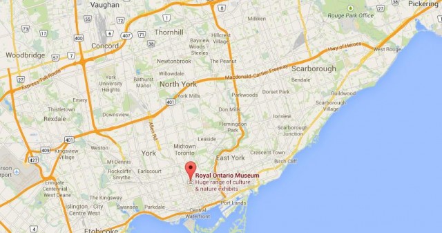 location Royal Ontario Museum map Toronto