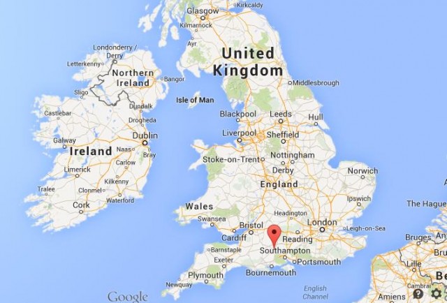 location Salisbury on map England