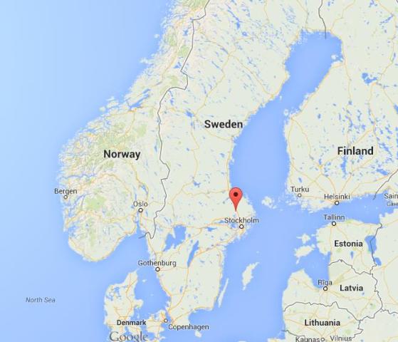location of Uppsala on Map of Sweden