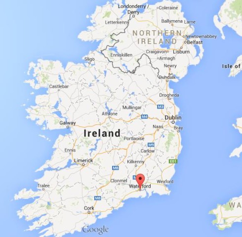 location Waterford on map of Ireland