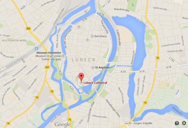 Where is Cathedral on Map of Lubeck