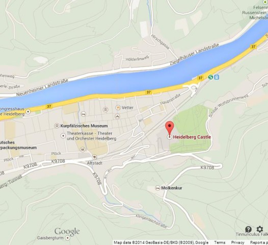 Where is Heidelberg Castle on Map of Heidelberg