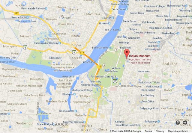 Where is Indian Museum on Map of Kolkata