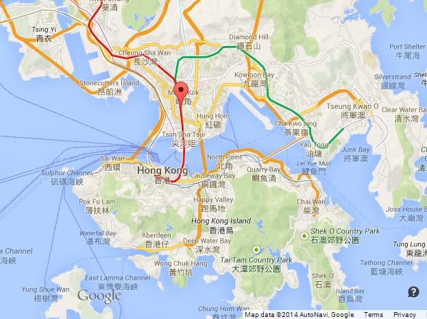 Where is Kowloon on Map of Hong Kong