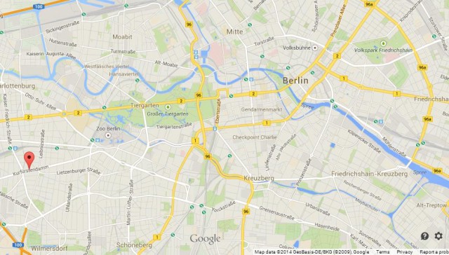 Where is Kurfurstendamm on Map of Berlin