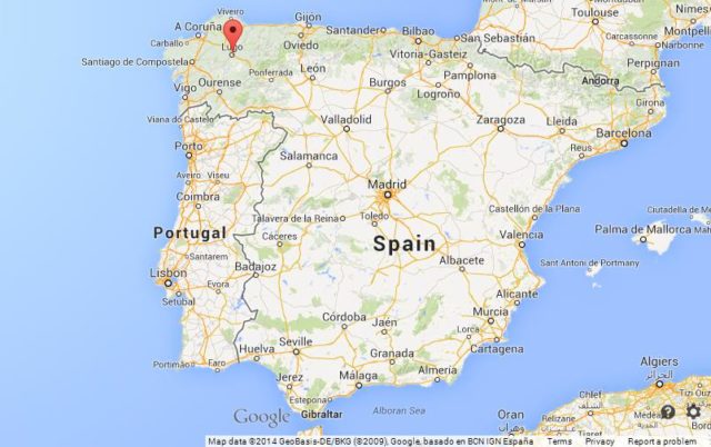 Where is Lugo on Map of Spain