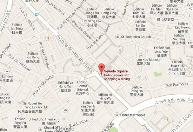 Largo do Senado Macau map