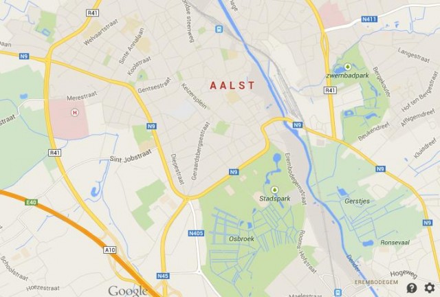 Map of Aalst Belgium