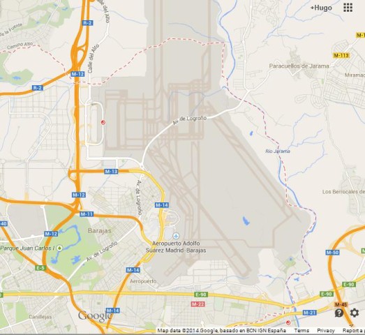 Map of Barajas Airport Madrid