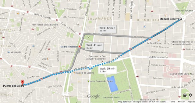 Map of Calle de Alcala Madrid