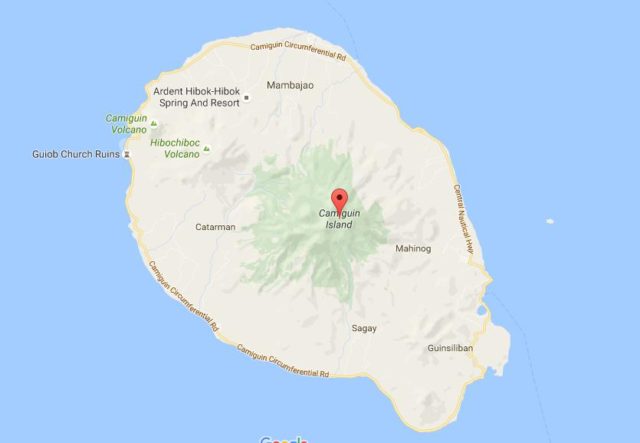Map of Camiguin Island Philippines