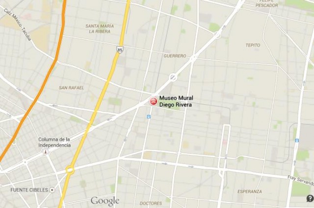 Map of Diego Rivera Museum DF\