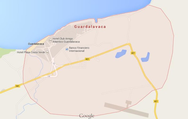 Map of Guardalavaca Cuba