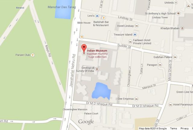 Map of Indian Museum Kolkata