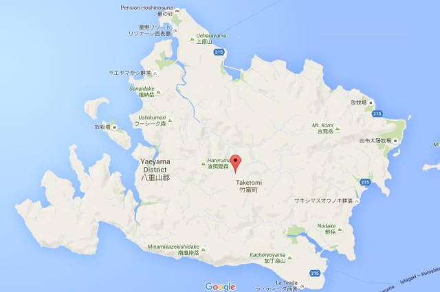 Map of Iriomote Japan