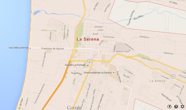 Map of La Serena Chile