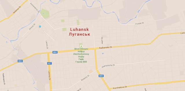Map of Luhansk Ukraine