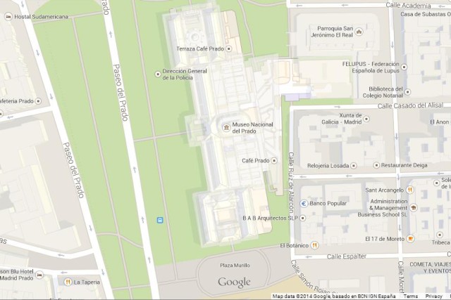 Map of Museo del Prado Madrid
