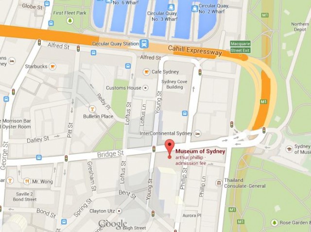 Museum of Sydney map