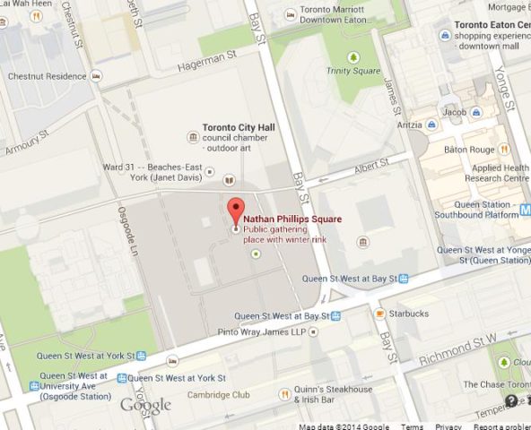 Map of Nathan Phillips Square