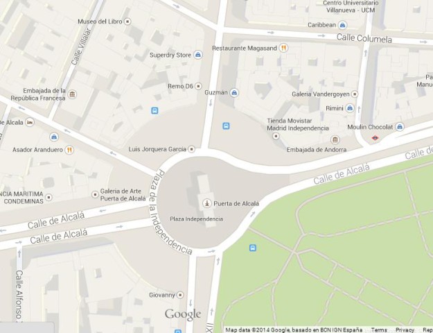 Map of Plaza Independencia