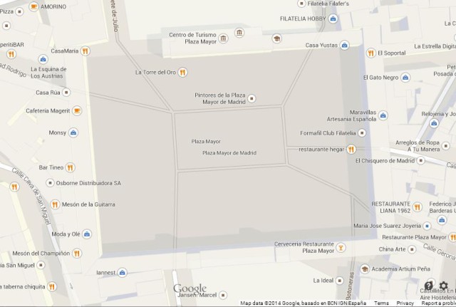 Map of Plaza Mayor Madrid