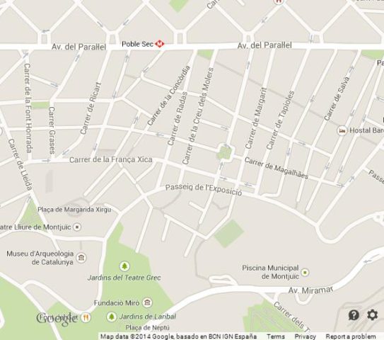 Map of Poble Sec