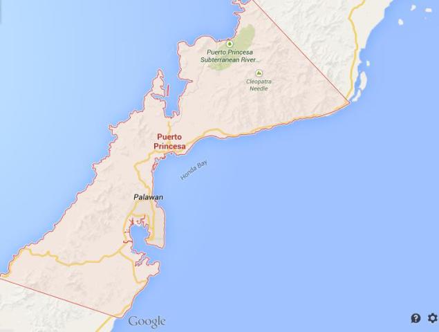 Map of Puerto Princesa Philippines