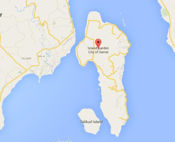 Map of Samal Island Philippines