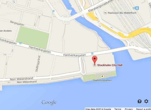 Map of Stockholm City Hall