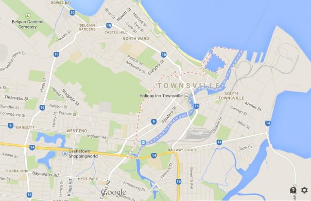 Map of Townsville Queensland