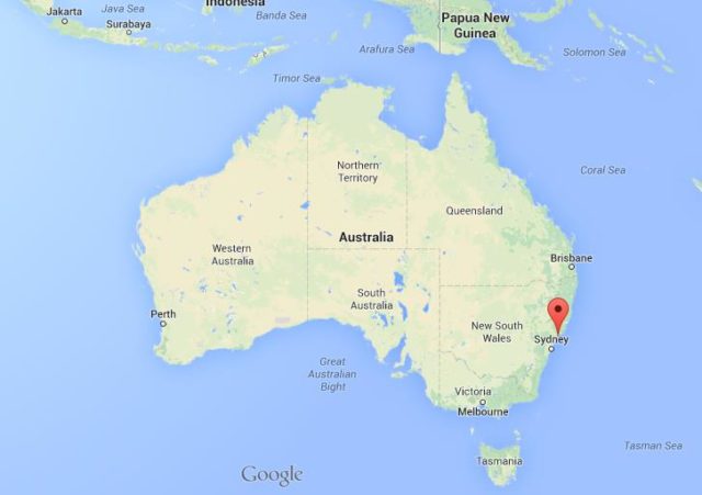 Where is Newcastle on map of Australia