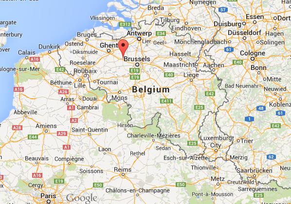 location Aalst on map Belgium