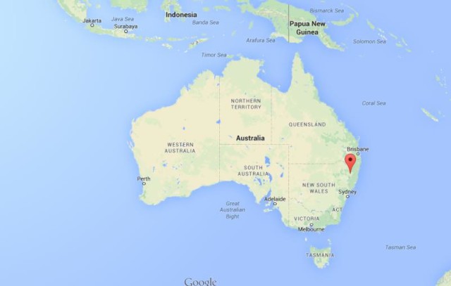 location Armidale on map Australia