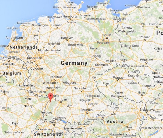 location Baden Baden map Germany
