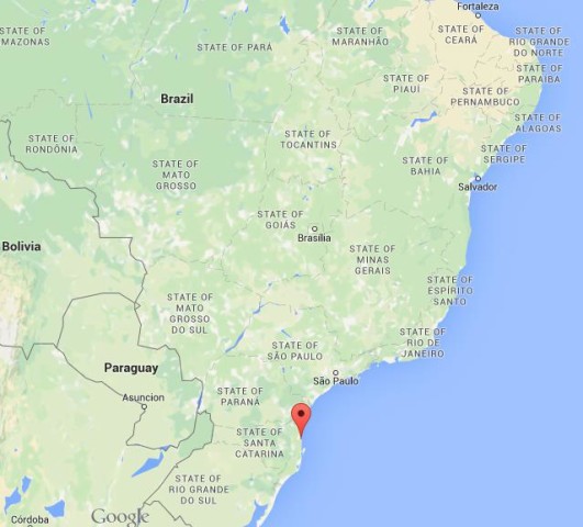 location Balneario Camboriu on map Brazil