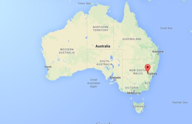 location Bathurst on map Australia