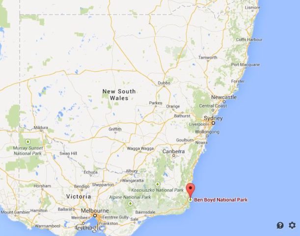 Location Ben Boyd National Park on Map of New South Wales