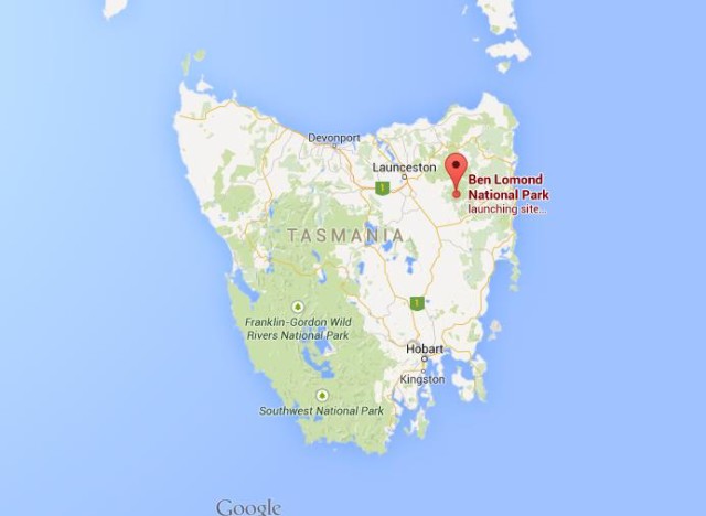 location Ben Lomond National Park on map of Tasmania