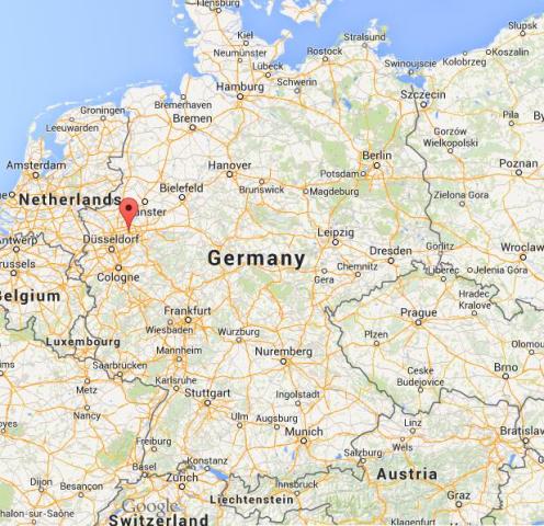 location Bochum on map of Germany