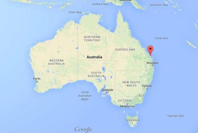 location Bundaberg on map of Australia