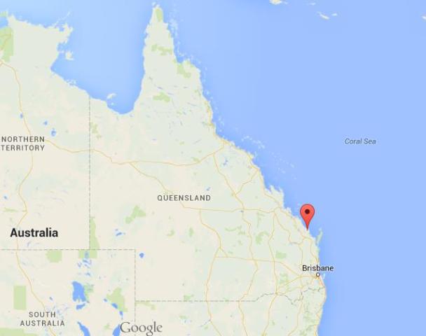 location Bundaberg on map of Queensland