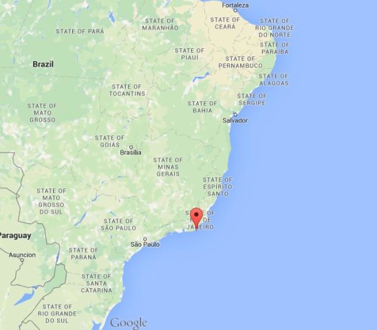 location Cabo Frio on map Brazil