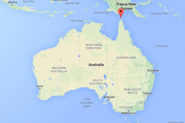 location Cape York Peninsula on map Australia