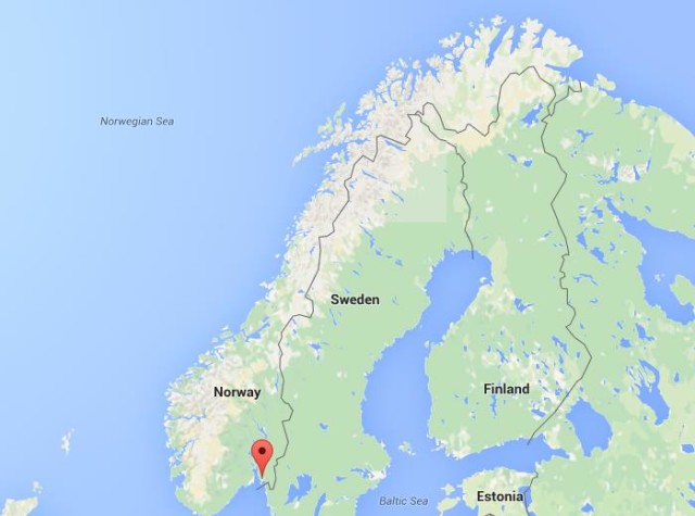 location Fredrikstad on map Norway