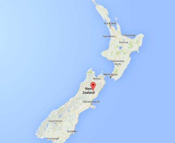 location Hanmer Springs on map New Zealand